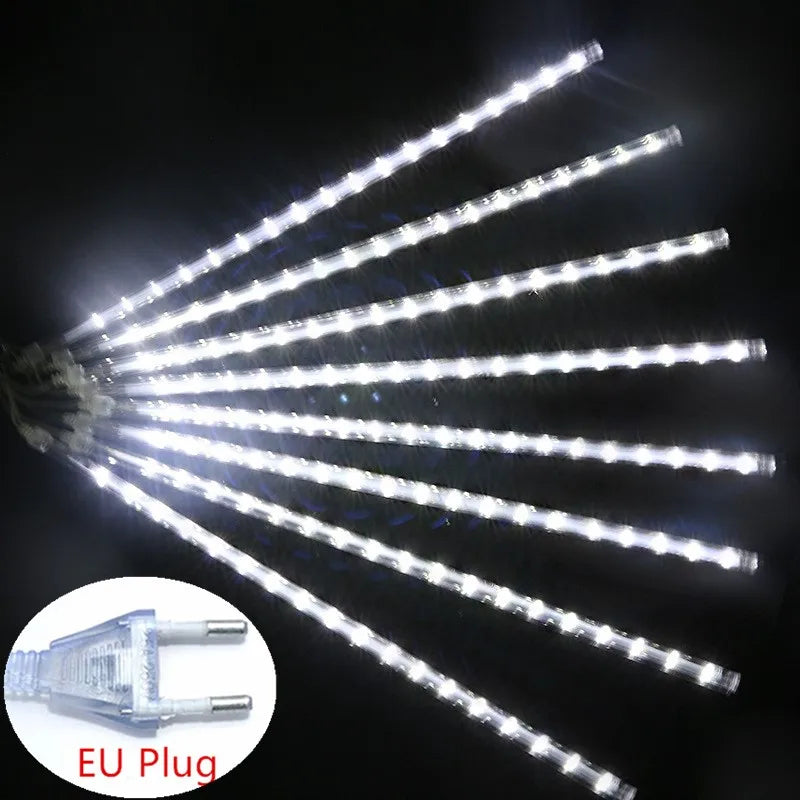 Christmas LED Meteor Garland Festoon Holiday Strip Light Outdoor Water - Scale View