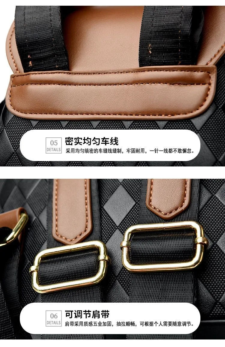 Women Backpack Soft Pu Leather Black Casual Multifunctional College Bag Capacity - View 15