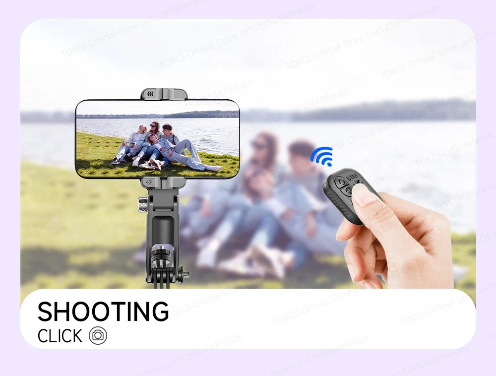 AI Tracking Deskpot Gimbal Tripod with Extendable Selfie Stick for Mob - View 31
