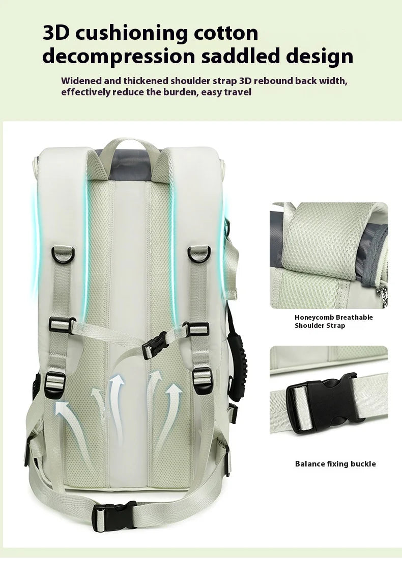55L Large Capacity Travel Bag For Men 15.6 Inch Laptop Suitcase Backpa - Full View