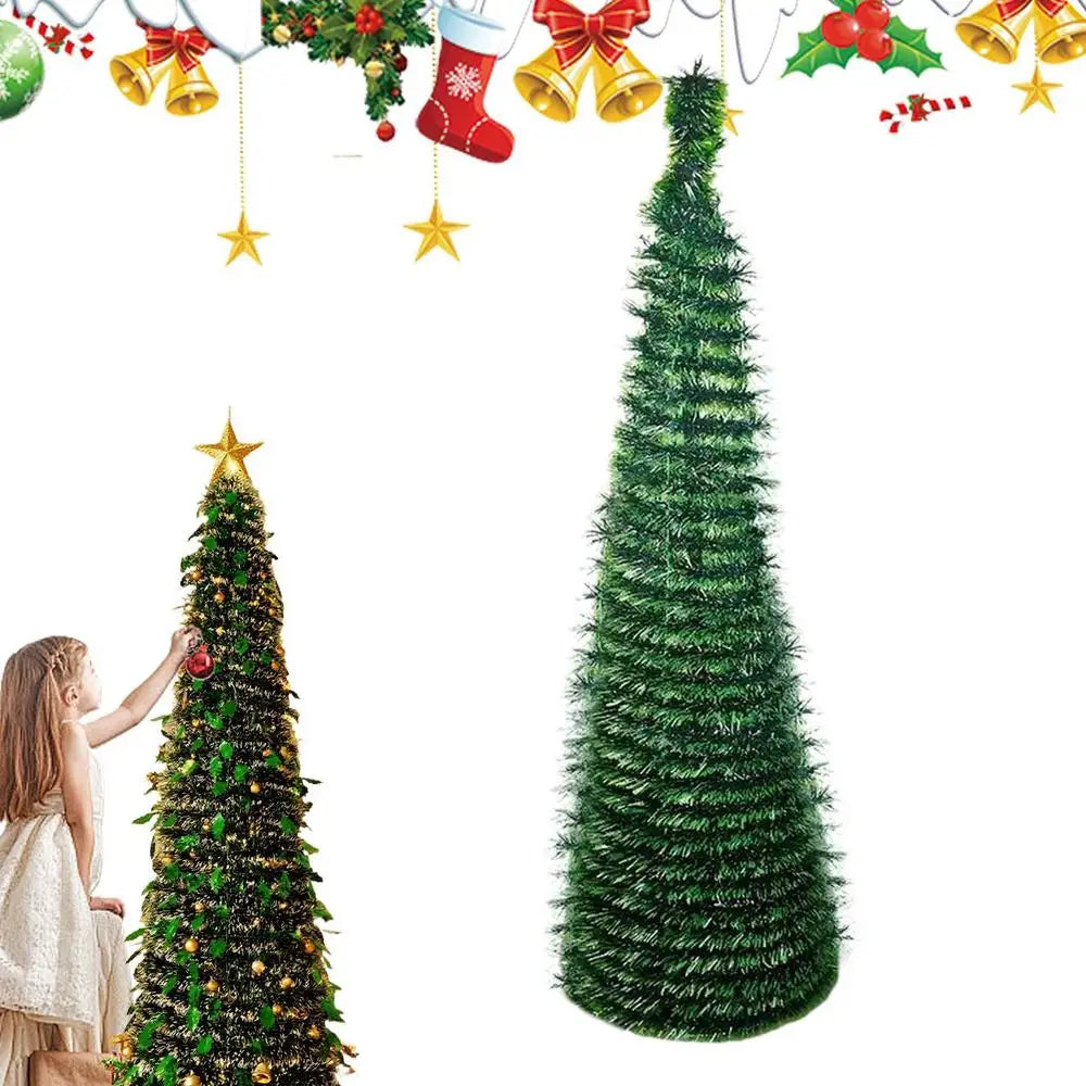 Christmas Tree 5 Ft Festival Ornament Faux Foldable Christmas Tree Chr - View 17
