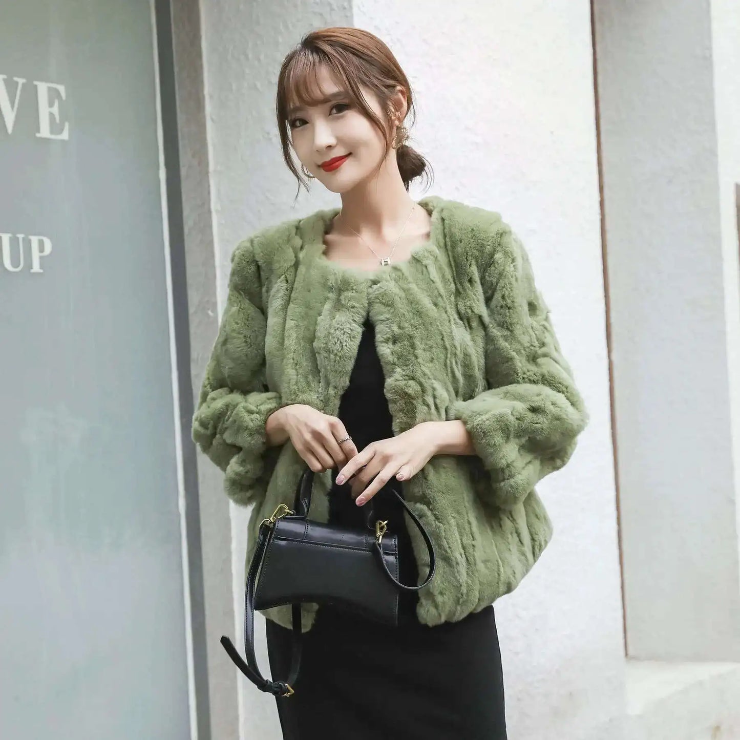 Real Rabbit Fur Coat Women Winter Jacket Short Loose Size Thick Warm Fluffy Coat - View 46