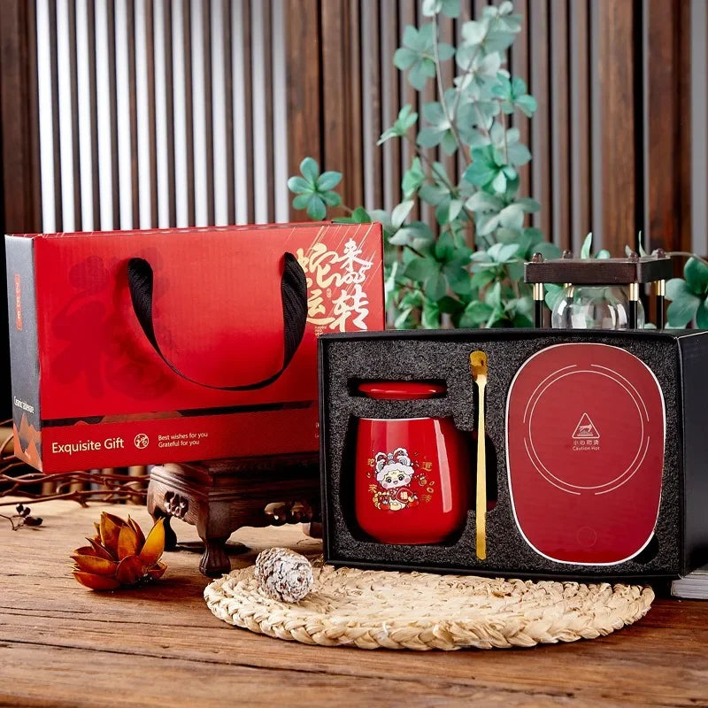 Mug Christmas Gift Set Simplicity Practical Thermostat Cup Multi Scenario Apply - Side View