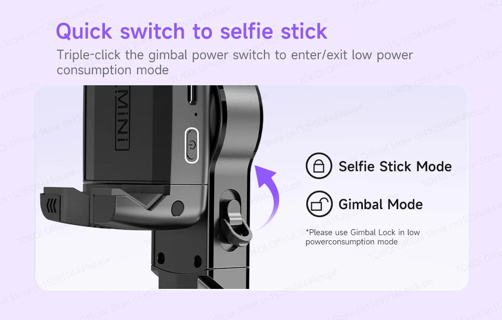 AI Tracking Deskpot Gimbal Tripod with Extendable Selfie Stick for Mob - View 25