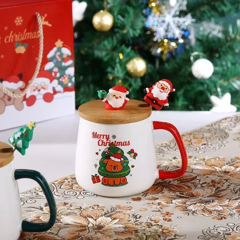 Christmas Tree Mug Box Ceramic Mug Christmas Gift Ceramic Mug with Lid - View 15