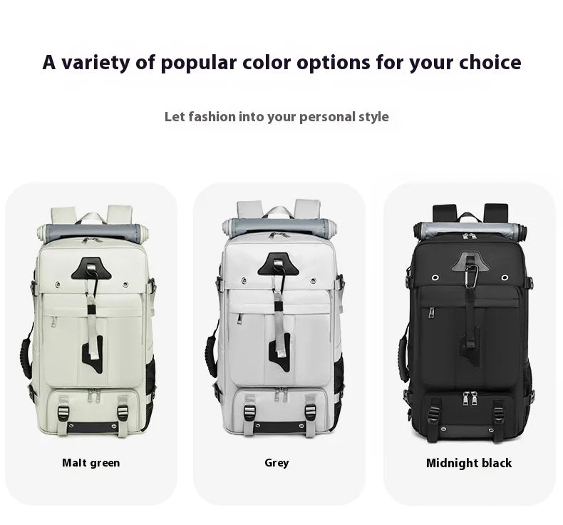 55L Large Capacity Travel Bag For Men 15.6 Inch Laptop Suitcase Backpa - Texture Detail