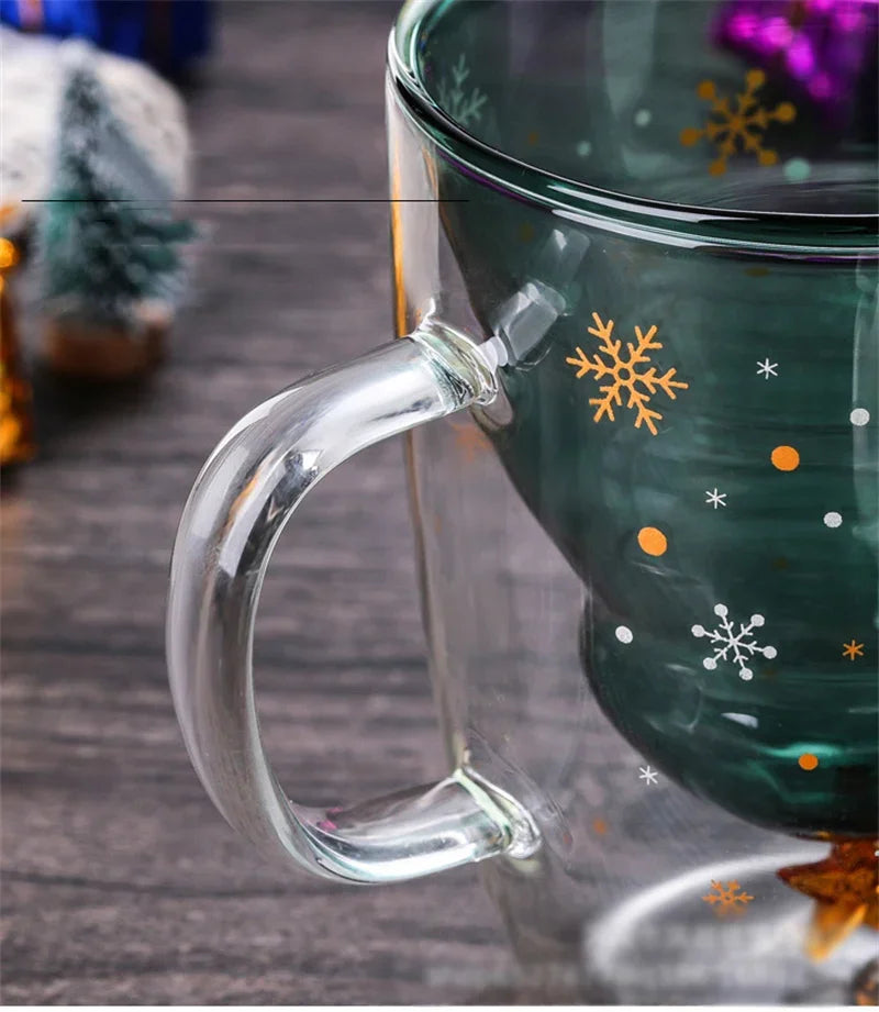 Christmas Gift 300ml Christmas Tree Glass Cup Creative Heat-Resistant - Material Detail