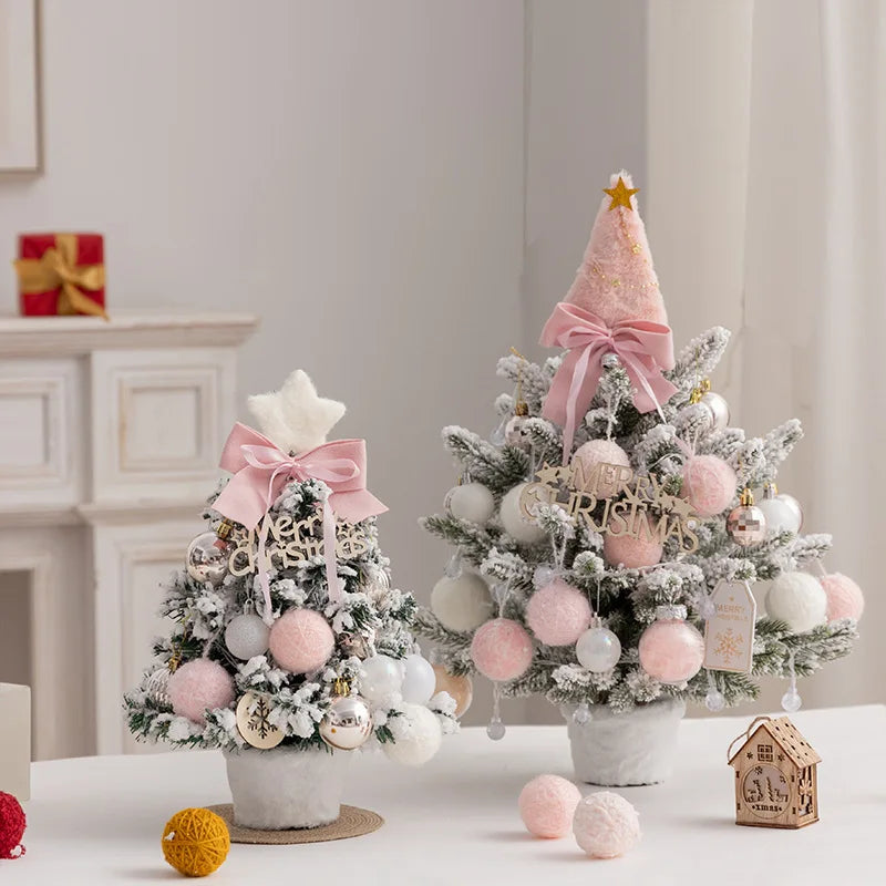 Christmas Tree DIY Set 35cm Xmas Tree with LED Lights Tabletop Ornamen - Alternative Angle