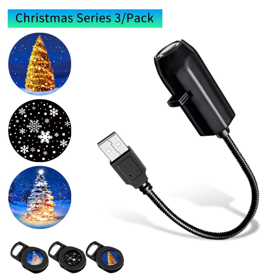 Christmas Halloween Led Projection Lamp Pumpkin Night Light Ceiling Wa - View 24