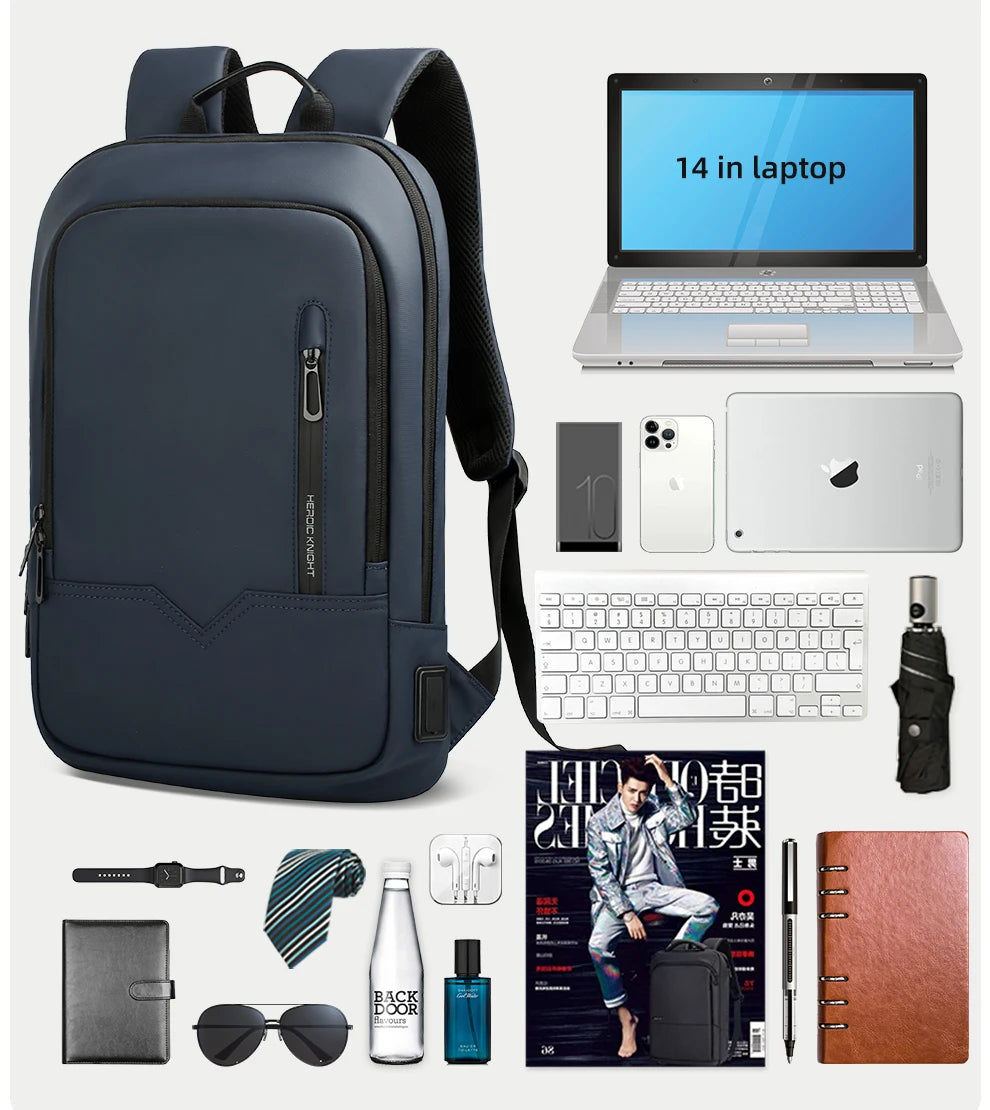 HK Slim Backpack For Men 15.6 Inch Laptop Bags Waterproof Minimalist Business Ba - View 15