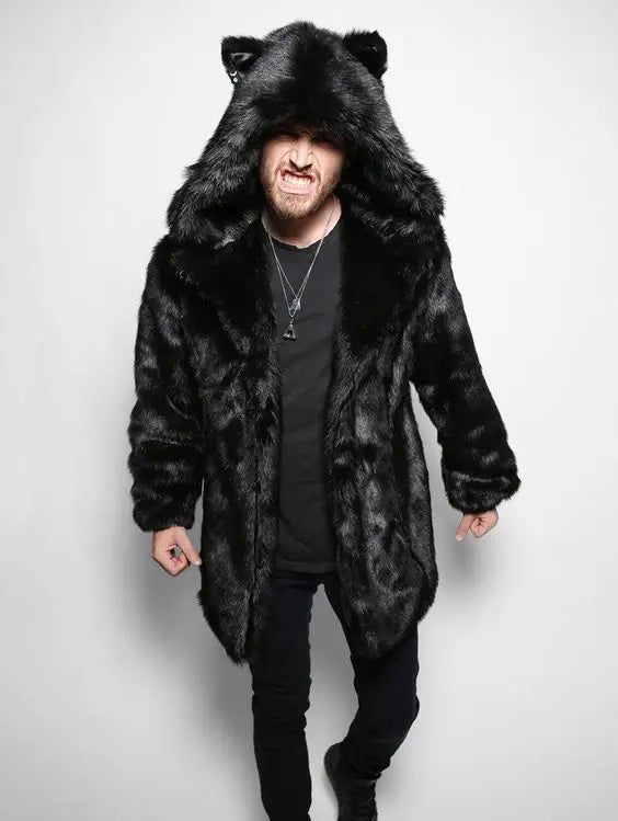 Casual Imitation Fur Jacket Coat Men's Winter Casual Warm Mink Coats M - Color Variant