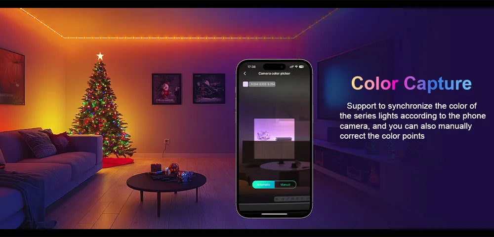 Christmas Tree Lights 20M Fairy String Lights w/ APP Control Music Syn - Feature Highlight