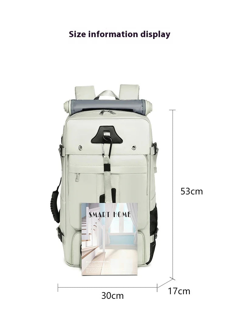 55L Large Capacity Travel Bag For Men 15.6 Inch Laptop Suitcase Backpa - Pattern Detail
