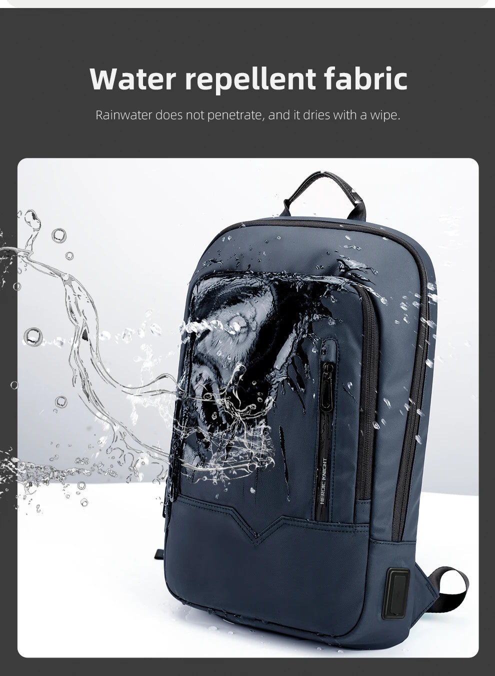 HK Slim Backpack For Men 15.6 Inch Laptop Bags Waterproof Minimalist Business Ba - View 16