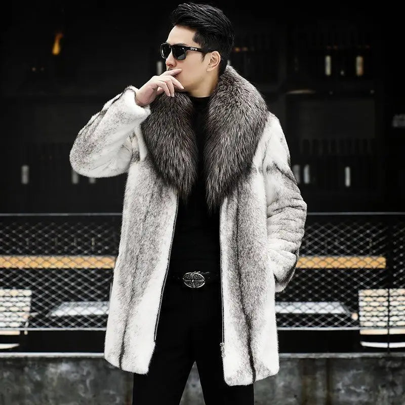 -10 degrees Celsius cold resistant and warm mink fur coat for men's wi - Main View