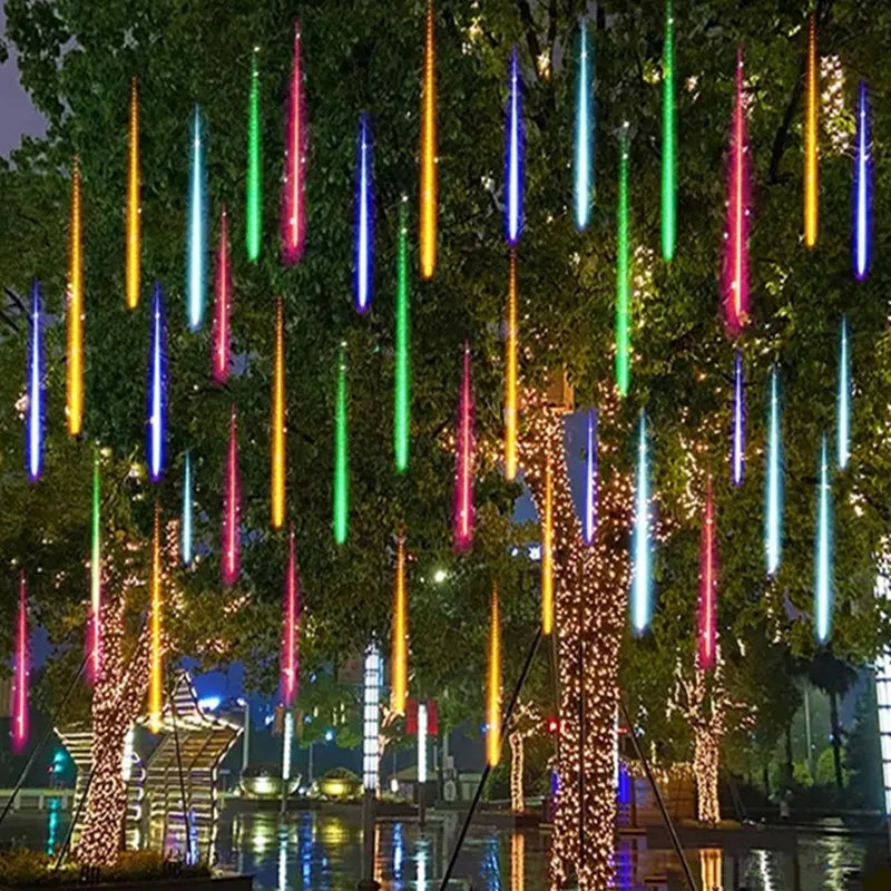Christmas LED Meteor Garland Festoon Holiday Strip Light Outdoor Water - Full View