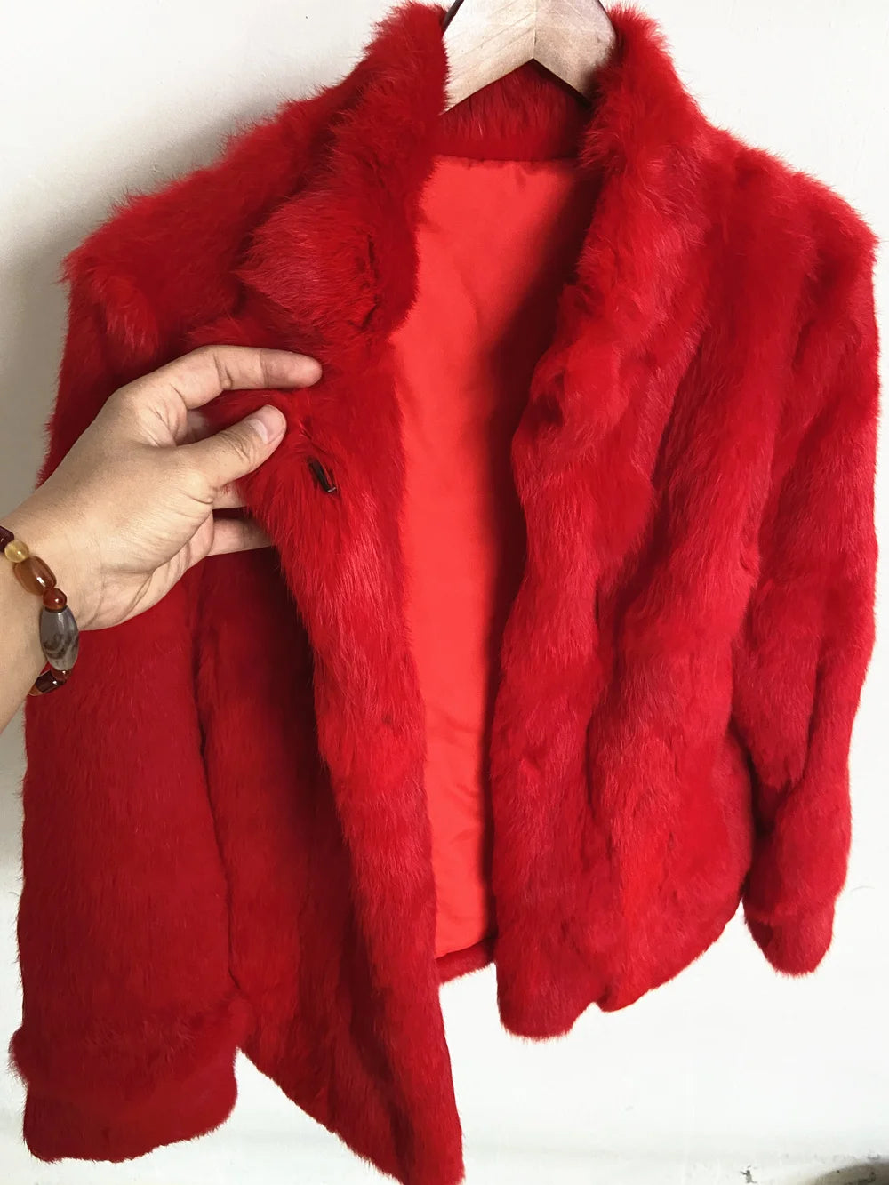 Fancy Rani Natural Rabbit Fur Coat Women Winter Jacket Real Leather And Fur Wome - View 42