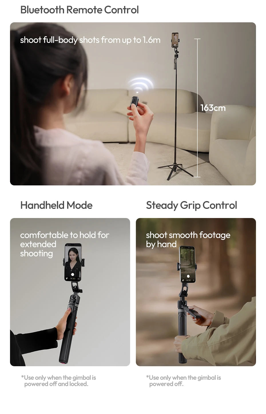 Ulanzi TT23 Auto-Tracking Selfie Stick Tripod for Travel Vlo...
