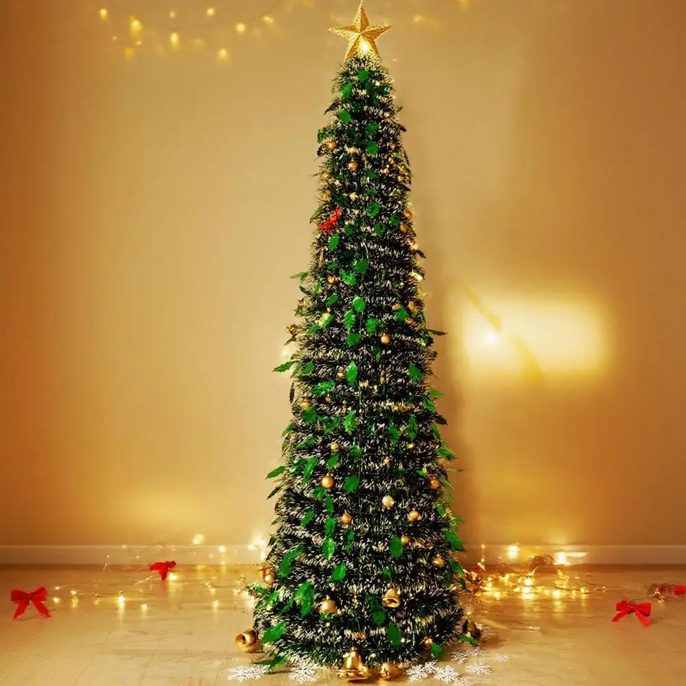 Christmas Tree 5 Ft Festival Ornament Faux Foldable Christmas Tree Chr - Texture Detail