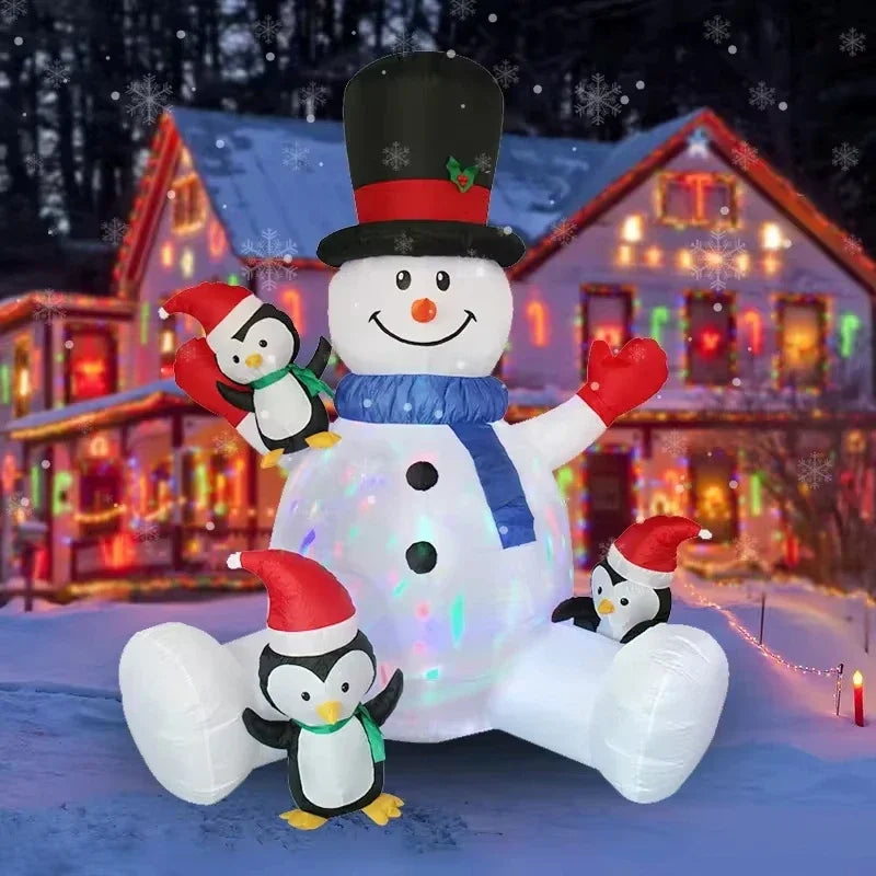 4 Inflatable Christmas Decorations Outdoor Garden Courtyard Decoration - Full View