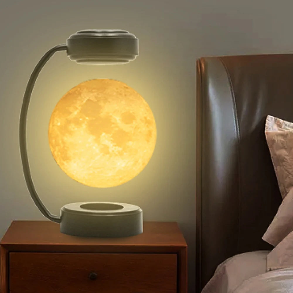 Magnetic Levitating 3D Moon Lamp LED Night Light Rotating Wi...