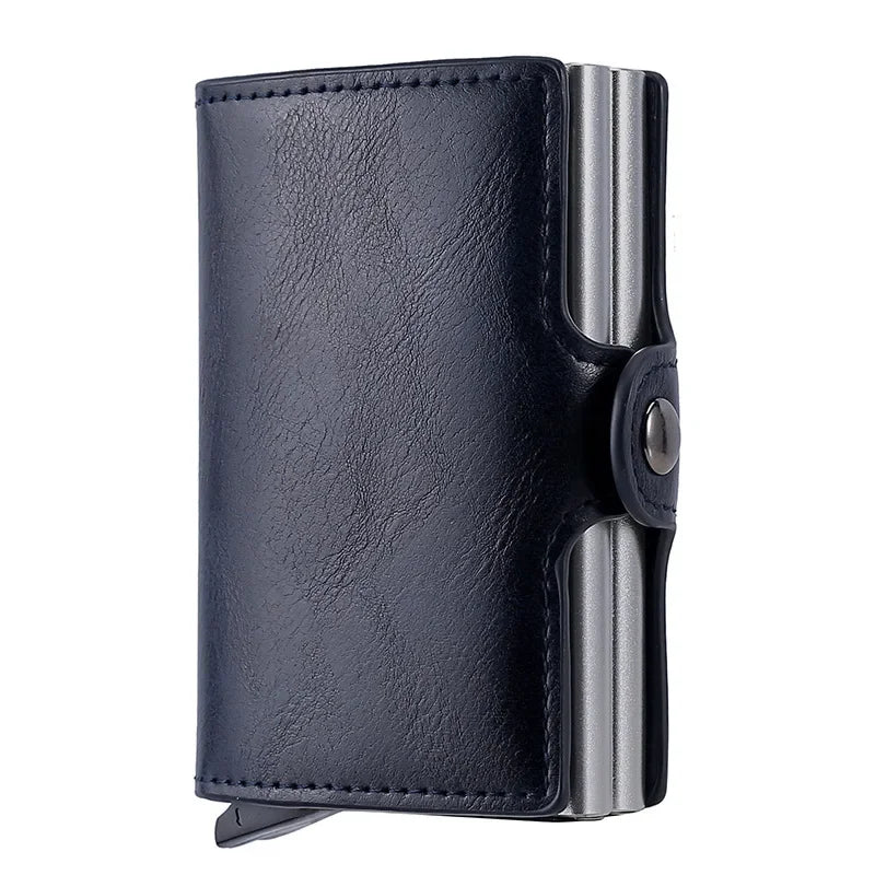 Double Layer Anti-Theft Card Case with RFID Blocking - Carbon Fiber