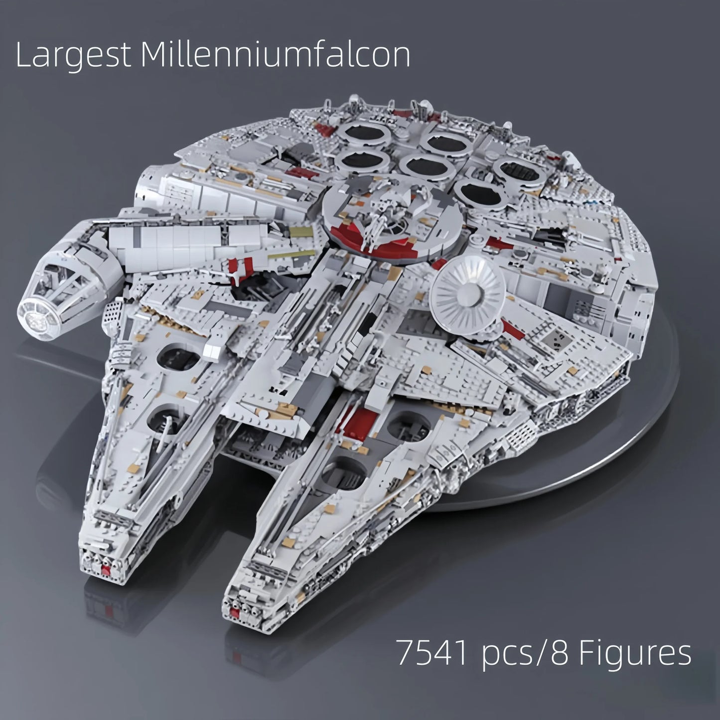 7541Pcs Largest Millenniumfalcon Starship Model Bricks 75192 Building - Detail View