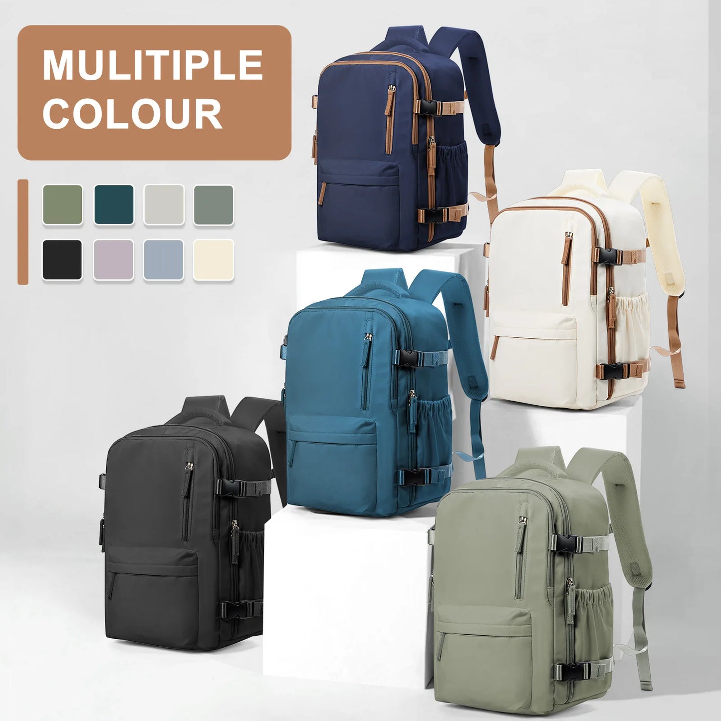 Men's Backpack Travel Backpack Cabin Bag Size Ryanair 40x20x25 Backpack Large Wa - View 7