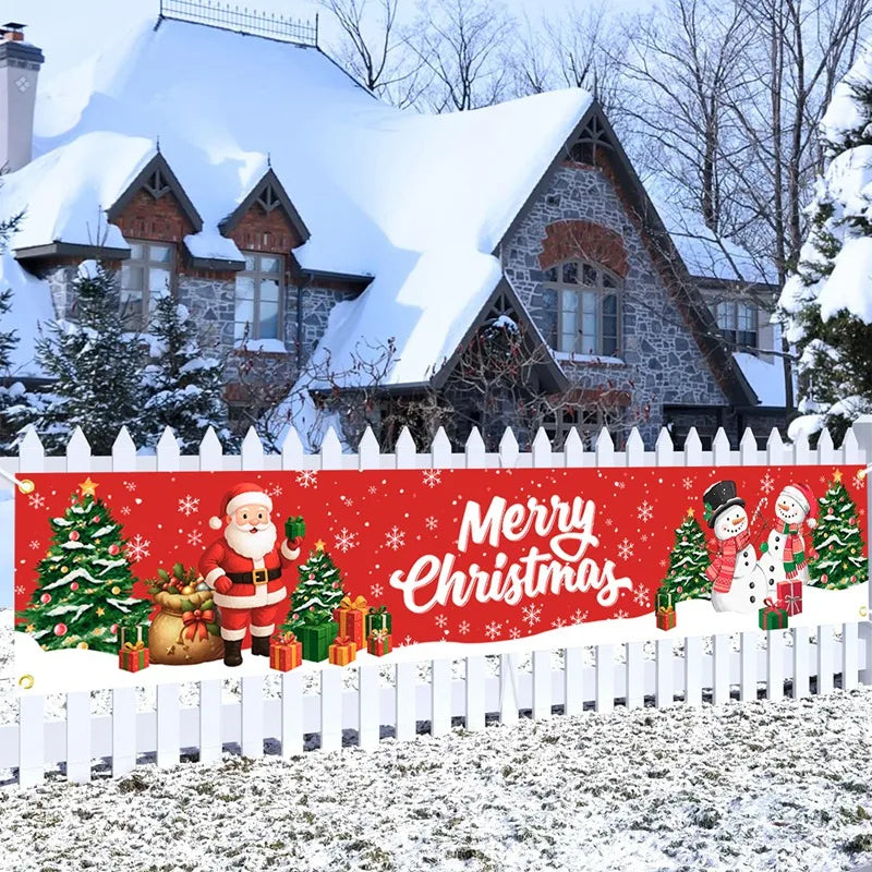 Christmas Outdoor Banner Merry Christmas Decorations For Home 2025 Out - Alternative Angle