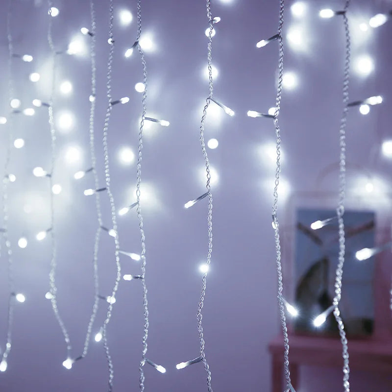 Christmas Lights Waterfall Outdoor Decoration 5M Droop 0.4-0.6m Led Li - View 18