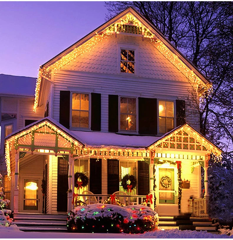 Christmas Garland LED Curtain Icicle Lights Festoon LED Light Droop Wa - Material Detail