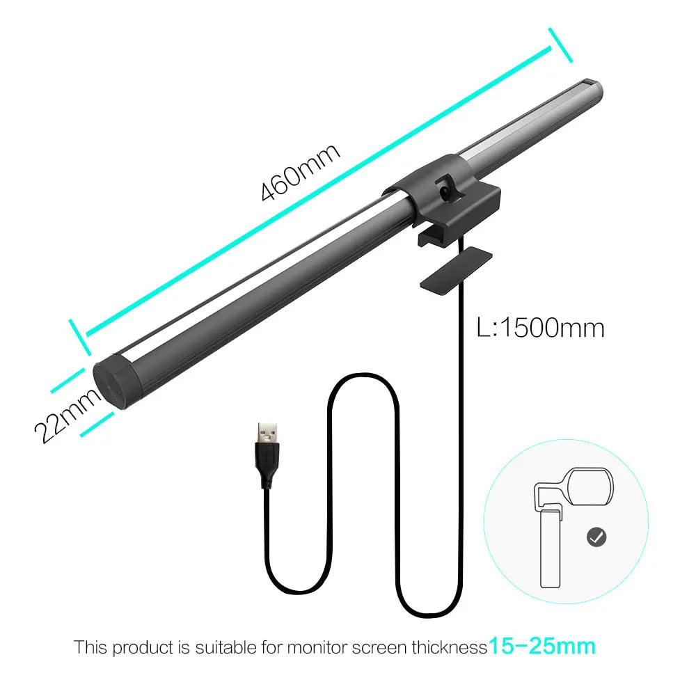 RGB LED Monitor Light Bar Stepless Dimmable Eye Protection Screen Hanging Lamp f - View 9