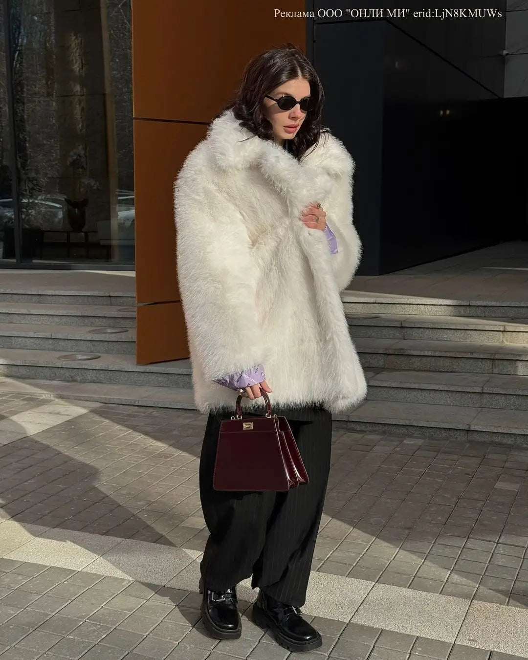 Faux Fur Coats Women Mid Length Turn Down Collar Coat Thick Warm Y2k Streetwear - View 13