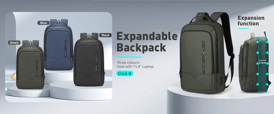 HK Slim Backpack For Men 15.6 Inch Laptop Bags Waterproof Minimalist Business Ba - View 7