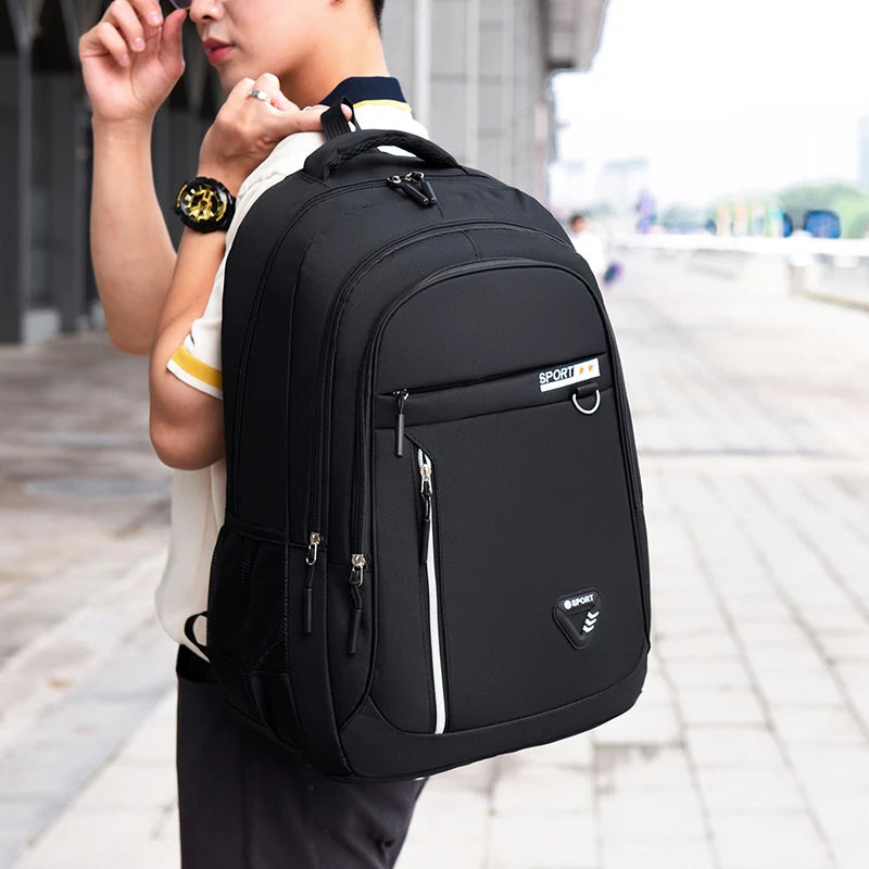 Minimalist Large Capacity Backpacks Men's Waterproof Oxford Commute School Backp - View 13