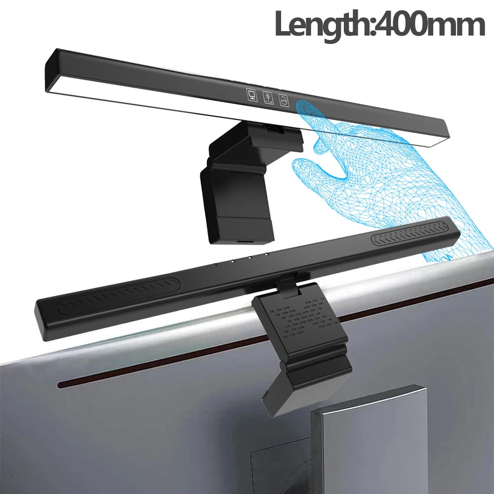 Curved Screen Hanging Light Bar RGB Desktop Background Atmosphere Lamp 3-Color E - Back View