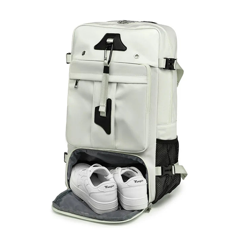 55L Large Capacity Travel Bag For Men 15.6 Inch Laptop Suitcase Backpa - Side View