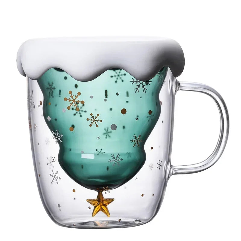 Christmas Gift 300ml Christmas Tree Glass Cup Creative Heat-Resistant - Assembly Detail