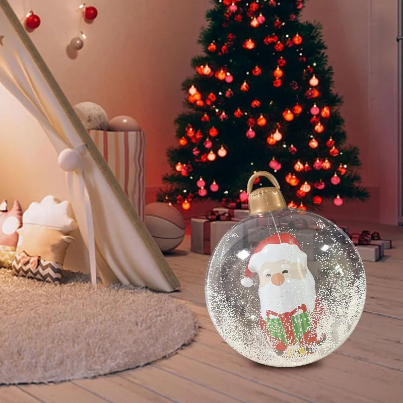 2026 Christmas Santa Snowman Balloons Xmas Tree Decorations Outdoor Ho - Scale View
