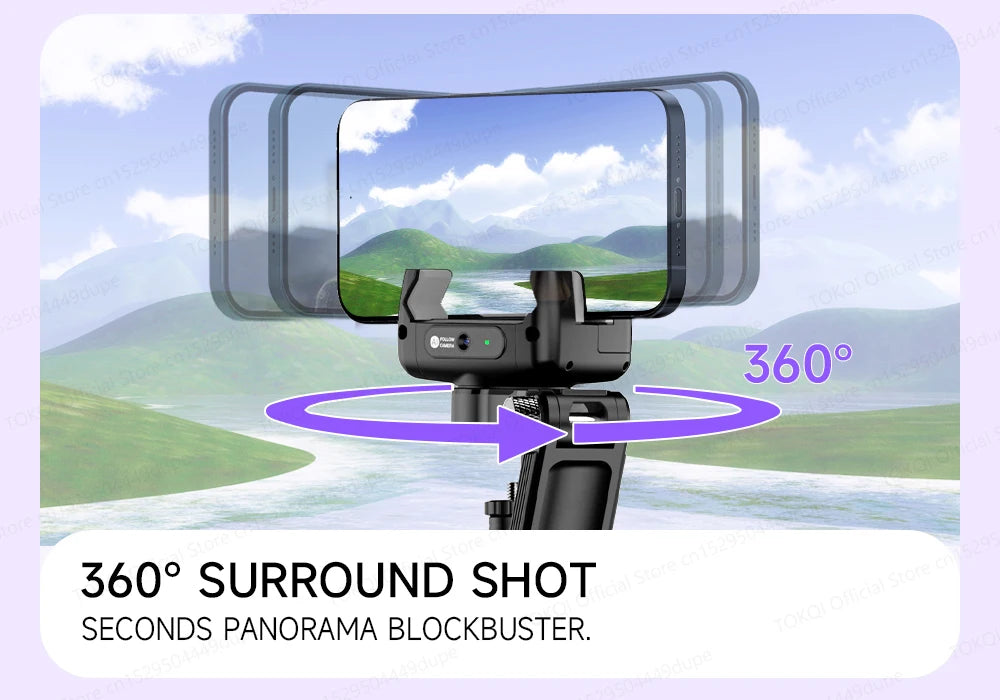 AI Tracking Deskpot Gimbal Tripod with Extendable Selfie Stick for Mob - Pattern Detail