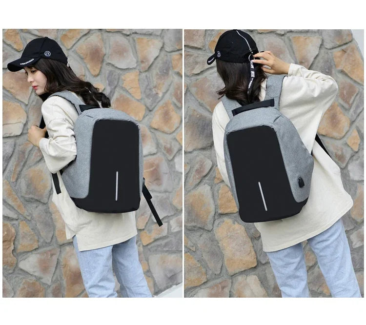 Anti-theft Backpack Bag 15.6 Inch Laptop Men Mochila Male Waterproof B - Scale View