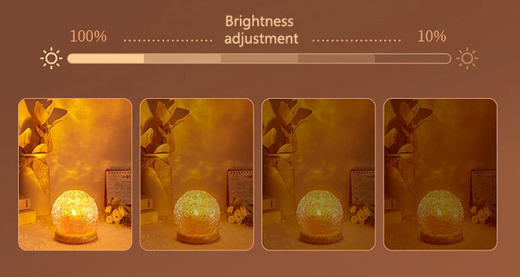 2025 New Water Ripple Projector Night Light Crystal Mood Lamp Home Bed - Feature Highlight