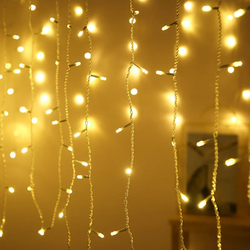 Christmas Lights Waterfall Outdoor Decoration 5M Droop 0.4-0.6m Led Li - View 17