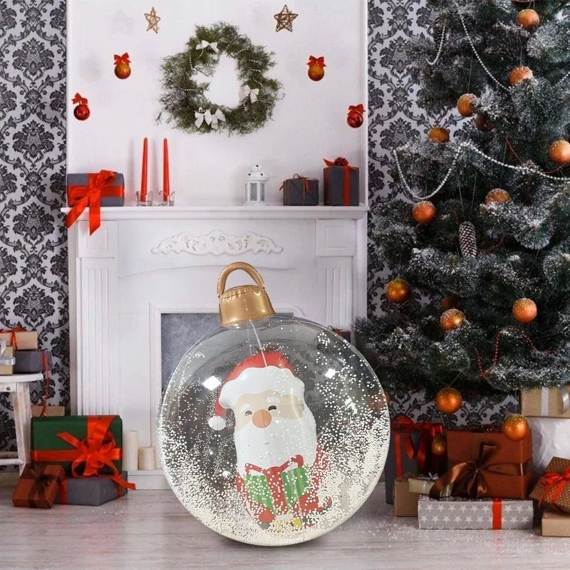 2026 Christmas Santa Snowman Balloons Xmas Tree Decorations Outdoor Ho - Stitching Detail