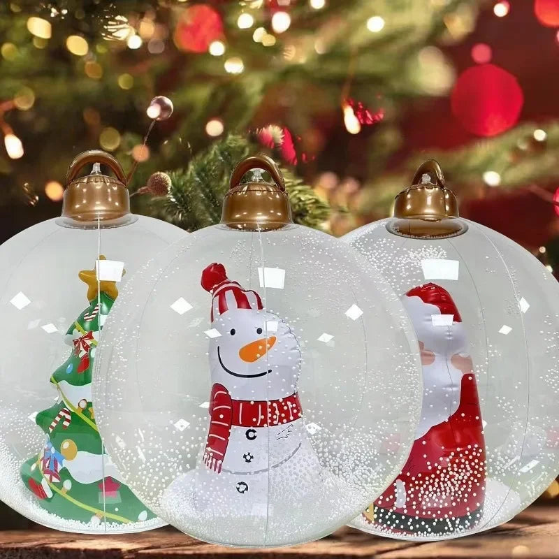 2026 Christmas Santa Snowman Balloons Xmas Tree Decorations Outdoor Ho - Alternative Angle