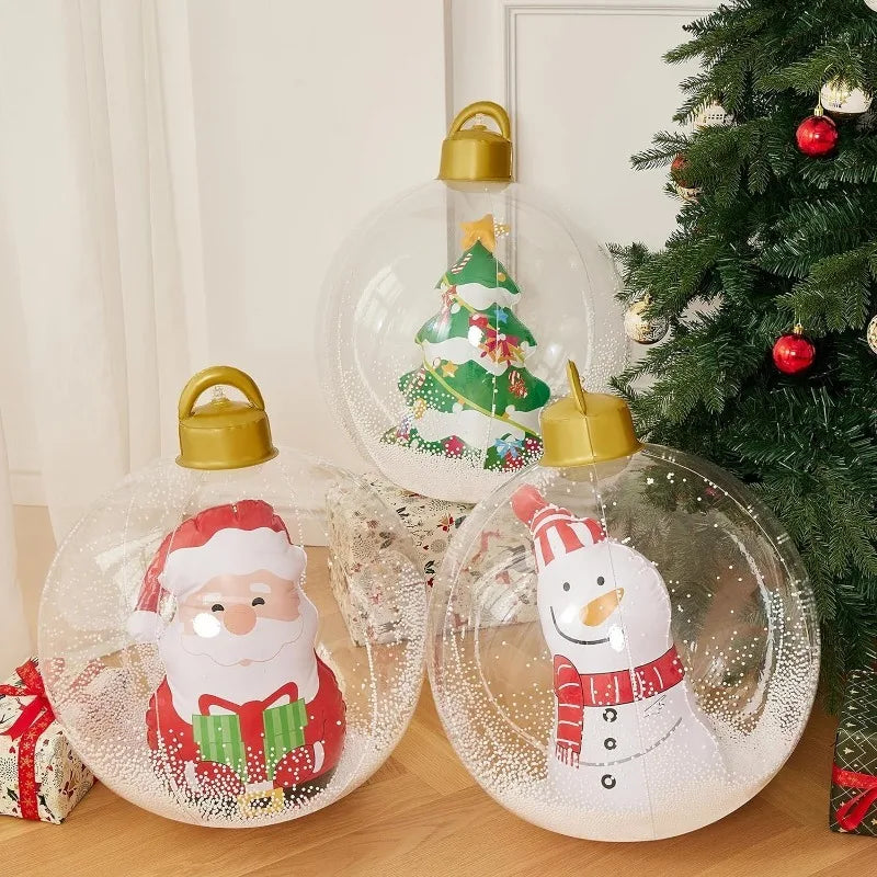 2026 Christmas Santa Snowman Balloons Xmas Tree Decorations Outdoor Ho - Color Variant 1