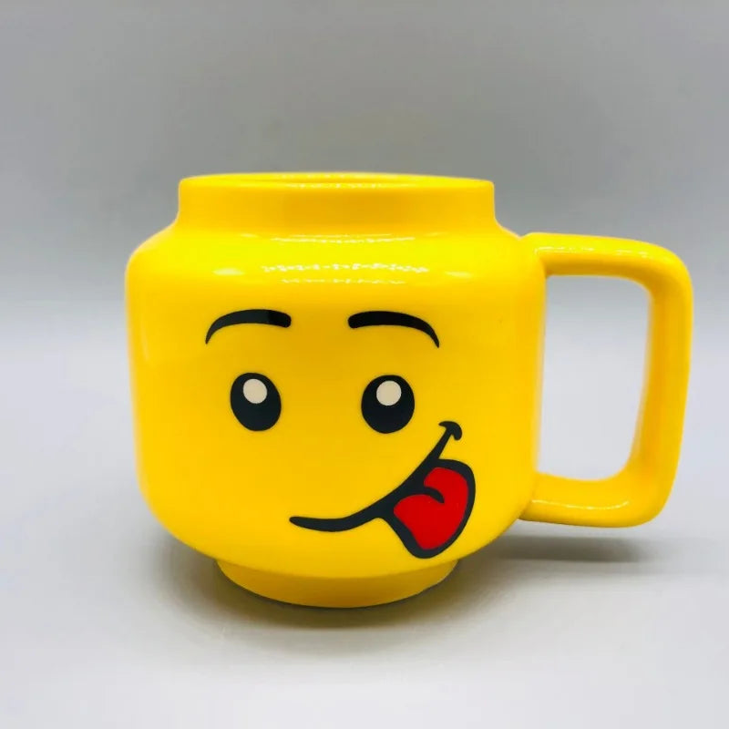 Cartoon Ceramic Mug 250ML Creative Coffee Cup Cute Emoji Mug Interesti - Back View