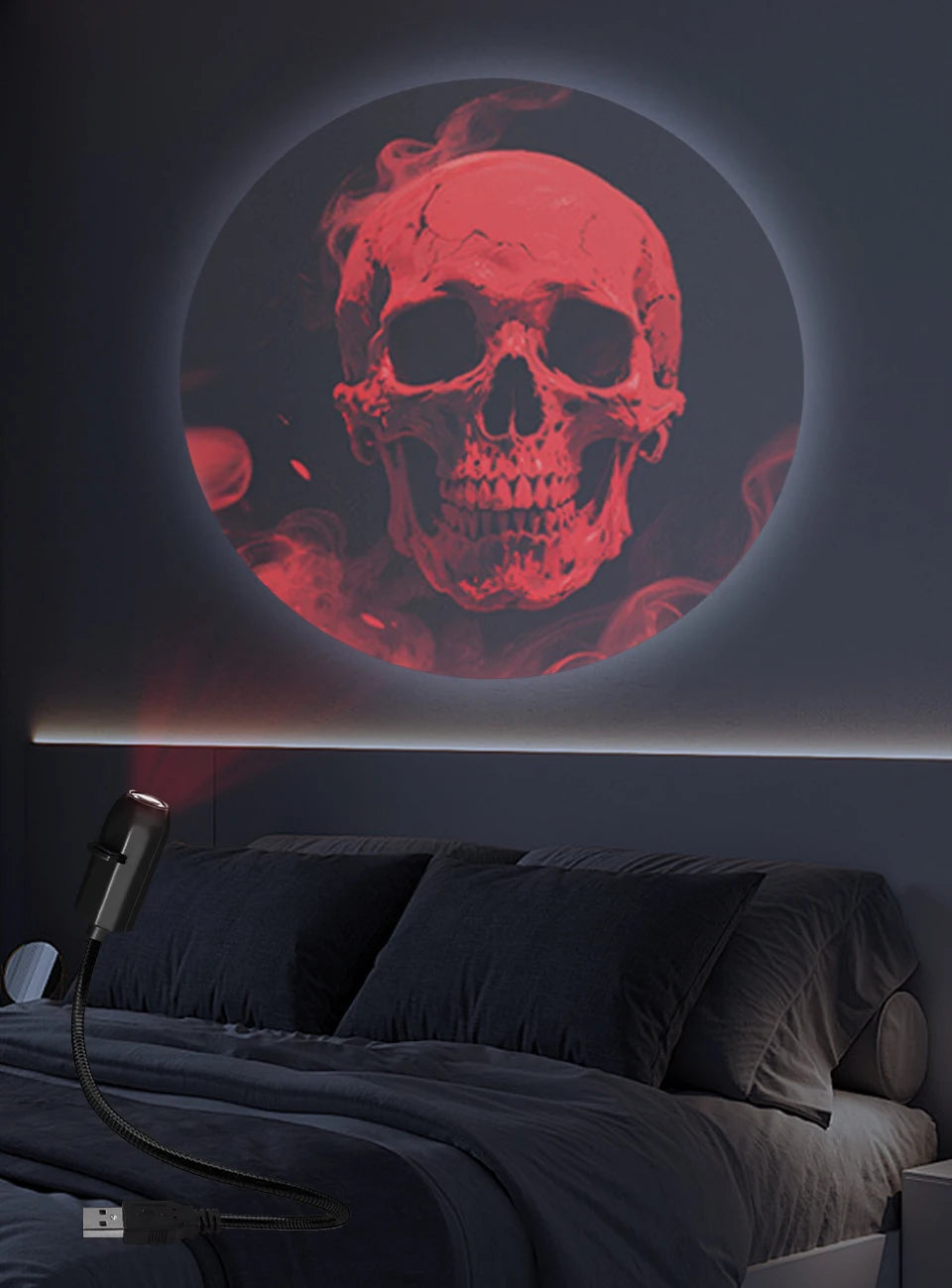 Christmas Halloween Led Projection Lamp Pumpkin Night Light Ceiling Wa - View 23