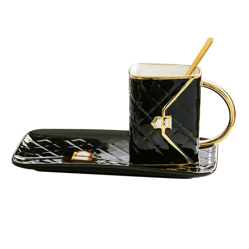 Creative Bag Dim Sum Coffee Cup Business Coffee Mugs with Tray High Quality Mug Home Office Breakfast Drinkware Christmas...