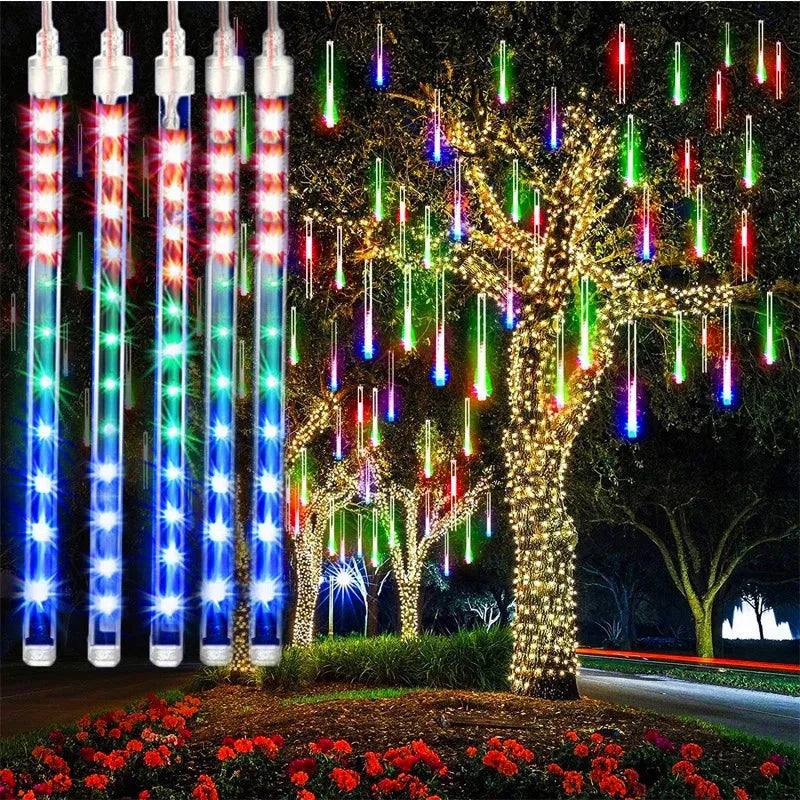Christmas Lights Outdoor 8 Tubes Meteor Shower Lights LED Snow Falling - View 20